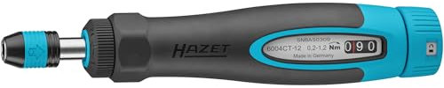 Hazet Drehmomentschraubendreher 6004CT-12, 1/4 mit Standardgriff, 0.2-1.2 Nm, 6% Genauigkeit, 196 mm Länge, umschaltbar rechts/links, Freilaufmechanismus