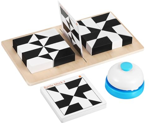 Vaguelly Block-Puzzle Genius Stiel Montessori Lernspielzeug Denkspiele Für Kinder Logikspielzeug Für Kinder Puzzle Mit Geometrischem Muster Blockrätsel Intelligente Spiele Hölzern