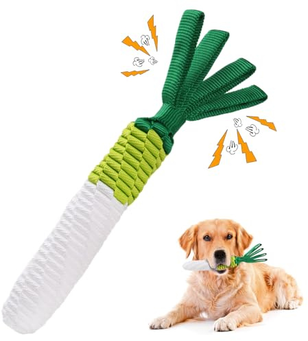 LIFLIX Hundespielzeug Seil, Zerrspielzeug für Hund, Karotte Hundespielzeug mit Knitterpapier Anhängern, Rettich