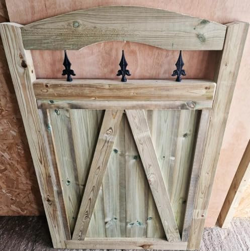 Wooden Garden Dome Gate Pedestrian Gate Wooden Pressure Treated 5ft 150cm,(150 cms High x 60 cms Wide x 5 cms Deep)