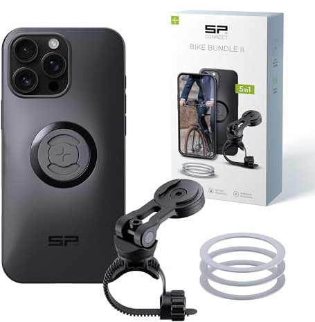 SP CONNECT Bike Bundle II | SPC+ | kompatibel mit iPhone 16 Pro Max | Handyhalter für Fahrradlenker | Mountainbike Rennrad Handy Halterung