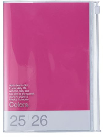 MARK'S 2025/26 Taschenkalender, B6 Colors, Pink: Von Oktober 2025 bis Dezember 2026