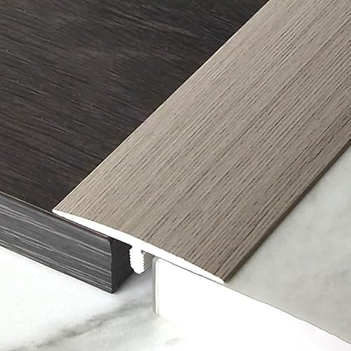 YFQYRB PVC Bodenfugen Übergangsleiste, Selbstklebende Fußböden Abdeckleisten Für Holzboden Zu Fliesen Teppichbodenfliesenkanten, Schneidbar Übergangsschiene(Gray)