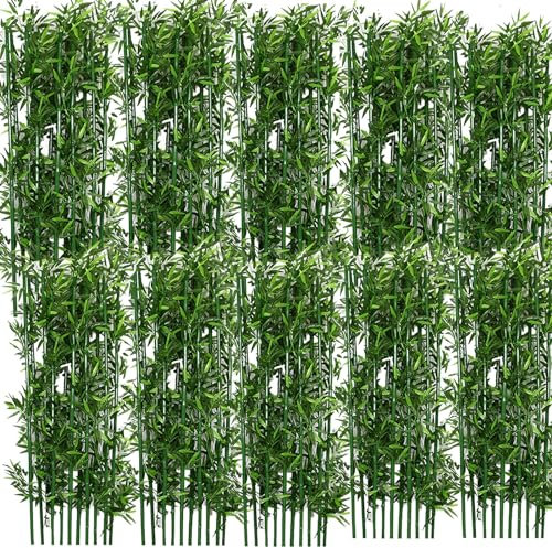 Große künstliche Bambuspflanzen, Bäume für den Innen- und Außenbereich, hohe DIY-Dekoration für Gartenzaun, Sichtschutz – künstlicher Bambus-Seiden-Baum mit Blättern für den Innenhof-Eingang