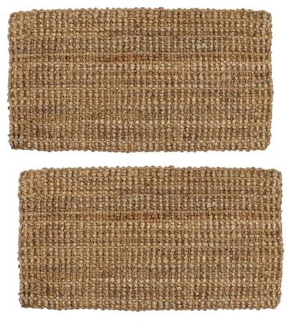 Pro Home Door Mat 40x70cm – Jute Coir Door Mats with Non-Slip Rubber Backing – Eco-Friendly Door Mats Outdoor for Muddy Shoes and Dirt in Patios, Gardens and Busy Entryways (Pack of 2)