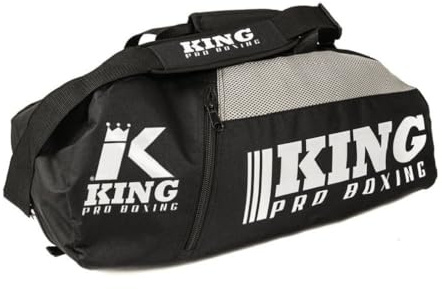 King Pro Boxing Sporttasche Duffelbag - 2in1 Trainingstasche sowohl als Rucksack und Sporttasche verwendbar für Kampfsport & Fitness