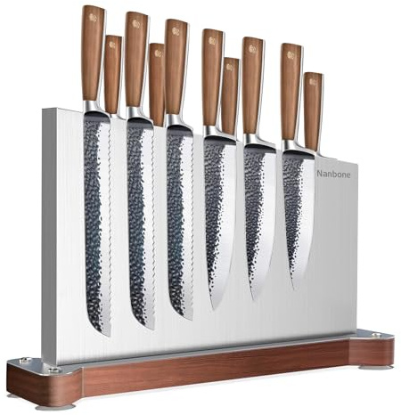 Large Metal Magnetic Knife Holder/Universal Magnetic Knife Block Without Knives/Stainless Steel Strong Knife Magnetic Strip Stand Race/Magnet Kitchen Knife Holders for Counter Top Storage Organizer