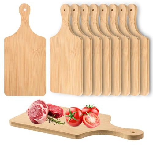 6 Pcs Thicken Bamboo Cutting Board Bulk Personalized Wood Chopping Board Customized Laser Engraving Charcuterie Boards for Wedding Mother's Day Housewarming Present,12.7x27.9x1cm