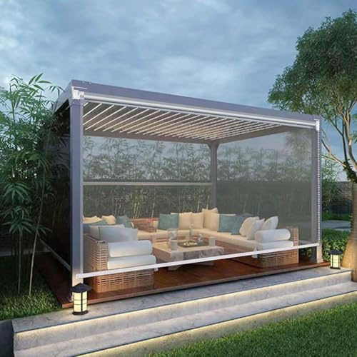 Roller Blind Patio Clear PVC Roller Blinds Outdoor Pergola Shade Blind Waterproof Windproof Transparent Dust-Proof Partition Curtains