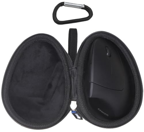 Vertical Mouse Case for Anker A7852/ TECKNET/Lekvey/Uineer A9/ Acer OMR290 Vertical Ergonomic Optical Mouse, Hard Travel Protective Carrying Storage Box (Black)