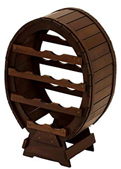 Liberoshopping Cantinetta portabottiglie Vino in Legno Botte Cantina enoteca Cucina (12 Posti)