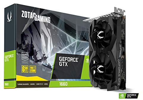 Zotac GeForce GTX 1660 ZT-T16600F-10L Scheda Video, 6GB GDDR5, Nero