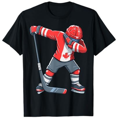 Funny Boy - Abbigliamento da Hockey su Ghiaccio, Bandiera del Canada Maglietta