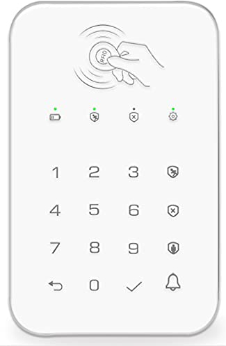 TecPeak - Sistema de Alarma doméstica sin Cables, Kit de Alarma WiFi/gsm con Seguridad Sirena Que Proporciona un Modo Altamente eficaz para Proteger tu hogar y Oficina... (Teclado)