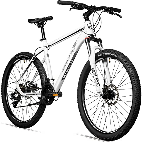 Bergsteiger Makalu 26, 29 Zoll Mountainbike Aluminium, geeignet ab 150 cm, Scheibenbremse, 21 Gang-Schaltung, Hardtail, Jungen-Fahrrad & Herren-Fahrrad