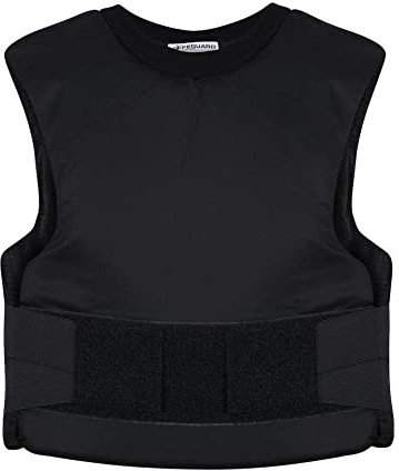 SafeGuard Clothing CoolMAX Body Armour Bulletproof Vest Level II Stab Proof and Spike Proof Covert Vest (Black)