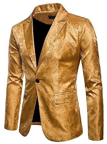 Sakko Herren Slim Fit Sportlich Anzugjacke Herren Blazer für Business Hochzeit Freizeit Herren Sakko Blazer Hochzeit Smoking Einfarbig Modern Anzugjacke für Hochzeit Party Abschluss Business