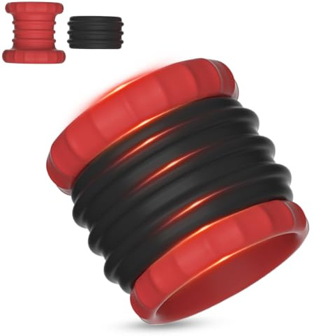 BDSMJOY Penisring 2 IN 1,Abnehmbare Cockringe extrem Silikon Hodenringe für den Mann,Ballstretcher Men erotisches Sexspielzeug für Paare extrem Sex Toyset Herren (A)