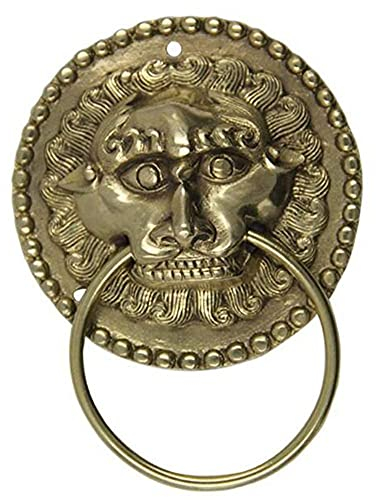 ZZZOLX Türklopfer, Haustürklopfer, Türklopfer, Türgriffknöpfe for die Vordertür, Türklopfer aus Messing, Heimdekoration, goldfarben, Größe: 14 cm, Türklopfer (Color : Golden, Size : 14cm)