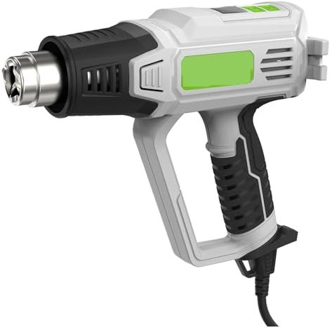 Pistola de calor Pistola De Aire Caliente Pistola De Calor De 2300 W Con Pantalla Digital LCD Pistola De Aire Caliente 122 ℉-1112 ℉(50 ℃-600 ℃) 10 Accesorios Para encoger PVC, manualidades, decapado d