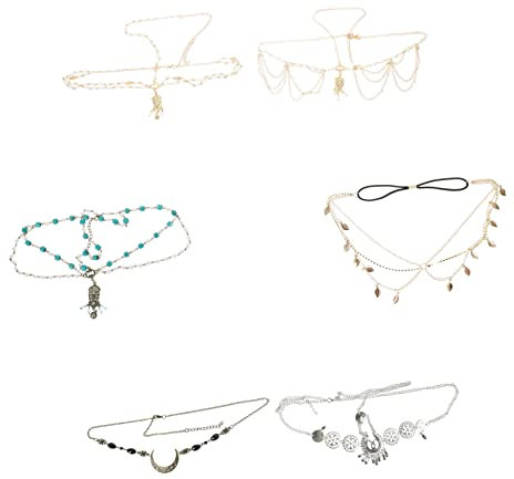 Gogogmee 6stücke Teiliges Boho-stirnband Mond Und Quasten-design Für Hochzeiten Feiern Und Outdoor-dekorationen Elegante Haaraccessoires Für Bräute Und Besondere Anlässe