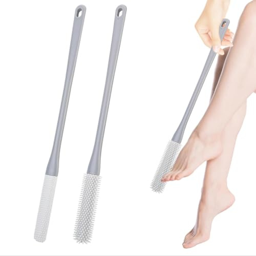 FHBHJNATC Pack of 2 Foot Brush, Toe Gap Cleaning Brush, Foot Brush for the Shower, Suitable for Foot Wash Brush, Toe Gap, Soft Rubber Cleaner, Foot Wash, Soft Brush, Exfoliating