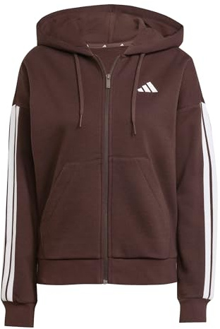 Adidas Damen Essentials 3-Stripes Full-Zip Fleece Hoodie