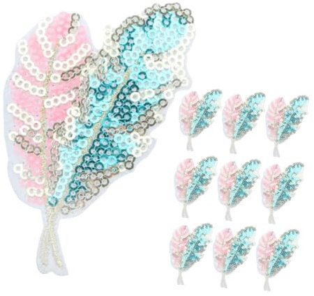 DIYEAH 10stücke Zarte Mantelflicken Kleiderflicken Dekorative Bügelflicken Verschleißfeste Hutflicken Kleine Austauschbare Bügelflicken Diy-hutflicken Mit Pailletten Multifunktionale