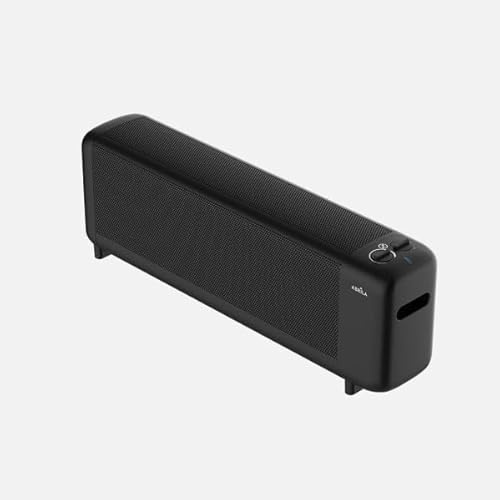 ABRILA - Pinsapo - Radiador de Mica Negro 2000W | 2 Potencias | Protección Antivuelco | Luz Indicadora | Seguridad | Termostato Regulable | Negro
