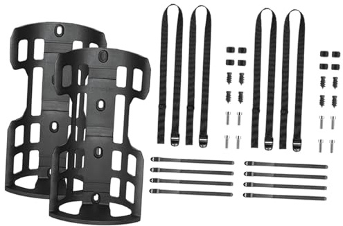 predolo 2 Stück Fahrradgabeltaschen Halterung Set Fahrradgabel Tasche Befestigungsbasis Fahrrad Zubehör Montage PP Material Einfache Installation für