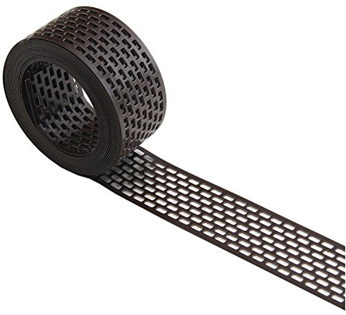 Traufgitter 80 mm x 5 m Lüftungsband Lüftungsgitter Vogelschutzgitter (Braun)