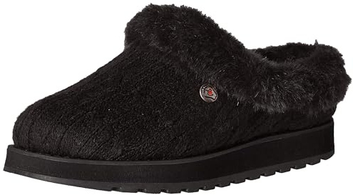 Skechers Keepsakes - Ice Angel, Pantofole Donna, Nero, 36 EU