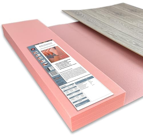 Laminat und Parkett Verlegeunteralge Trittschalldämmung für Fußbodenheizung uficell XPS-Quick PLUS | Stärke: 1,8 mm (4 Pakete | 50,4 m²)