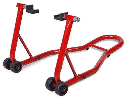 COSTWAY Béquille Moto pour Roue Arrière Béquille d'Atelier Support de Roue Paddock Moto avec Bras Réglable