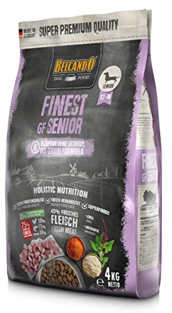BELCANDO Finest GF Senior [4 kg] getreidefreies Hundefutter | Trockenfutter für ältere und empfindliche Hunde | Alleinfuttermittel für Hunde ab 1 Jahr