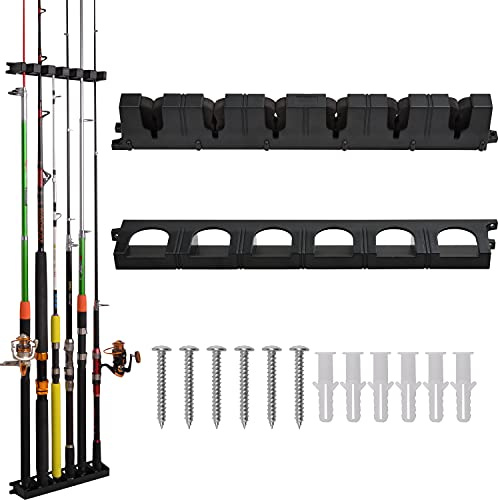Angelrutenhalter, 6 Ruten Wandmontage Angelrutenhalter, L