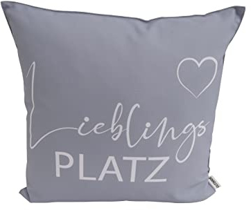 CB Home & Style Outdoor Garten Kissen Wasserabweisend Wasserfest 45 x 45 cm mit Füllung (Lieblingsplatzgrau)