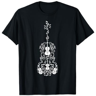 Silhouette de contrebasse pour contrebasse T-Shirt