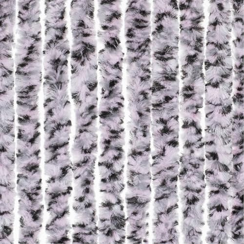Moritz Flauschvorhang aus Chenille 100 x 230 cm pink grau schwarz meliert Türvorhang als Fliegenschutz Insektenschutz für Camping Wohnwagen