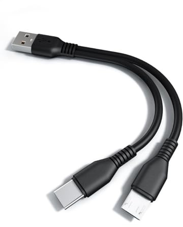 DUXIAOSHA USB C Charger cable short Cable with micro usb cable 2 in 1 date Cable Type C Charger cable multi charger cable micro usb type c- 20CM