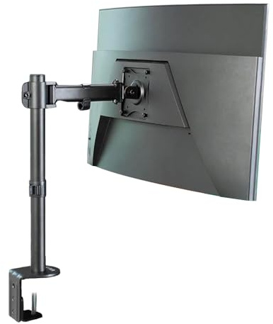 Staffa per Monitor PC da Tavolo 17''-26'' - Supporto Monitor da Scrivania Girevole 360° e Inclinabile, VESA 100x100mm, Carico Max 10kg, Nero