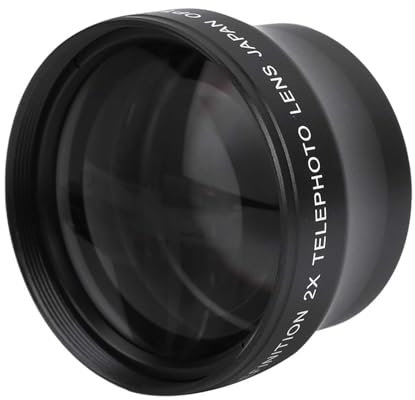 Beufee Lente Teleconvertidora, Lente Teleobjetivo Cámaras Lente Cámara Teleobjetivo Cámaras Accesorio Teleconvertidor 2X para Cámara con Montura De 37 Mm
