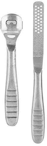 Rasoir à Callosités en Acier Inoxydable, Dissolvant de Peaux Mortes Dures avec Poignée Antidérapante, Outil de Soin des Pieds, fabriqué en Acier Inoxydable Imperméable de Haute