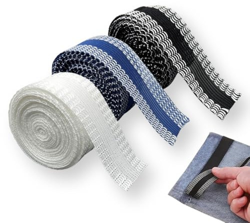 Cinta termoadhesiva para dobladillo, 3 piezas, cinta termoadhesiva para dobladillo, sin costuras, cinta adhesiva termoadhesiva de poliéster, para cortina, pantalones, vestido, vaquero, ropa