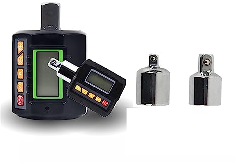 KOULEER Digitaler Drehmomentschlüssel, 3-teiliger Drehmomentschlüssel-Tester mit Adapter 3-200 N.m Digital Meter Display Kopf Fahrrad Auto Reparatur Fahrrad Hohe Genauigkeit(ANC-135 with green)