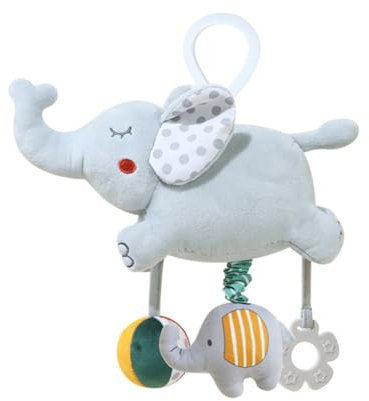 Huamengyuan Babyspielzeug Lernspielzeug baby spielzeug Baby-Rassel Activity Kuscheltier Esel Spielzeug für Babys und Kleinkinder ab 3 Monaten zum Kuscheln und Fördern Elefanten-Spielzeug