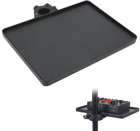 Plateau de Support de Microphone,Plateau de Carte Son Universel,Tablette pour Pied de Microphone,Plateau de Support de Micro Réglable,Plateau Multifonctionnel,pour Streaming en Direct,Enregistrement