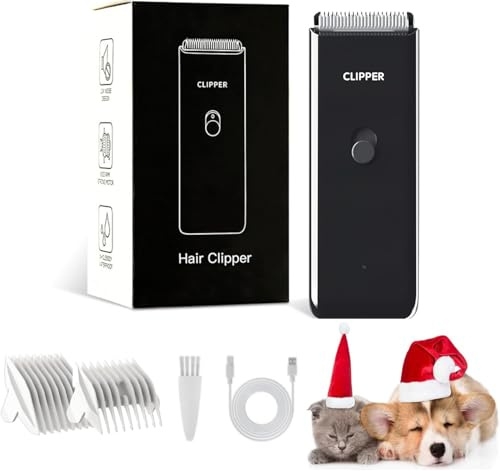 Hundeschermaschine,Hundepflege-Set Katzenhaarschneidemaschine dichtes Fell | Tierhaarschneidemaschine Haustier-Rasierer,Wiederaufladbares,für Verfilzte Haare,für Katze/Hund/Kätzchen/Welpe,Schwarz