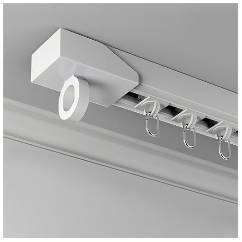 Selbstklebende Vorhangschiene für Decken- oder Wandmontage, 3,6 m, ohne Bohren, ideal für Raumteiler, Fenster, Vorhänge, Wohnmobile, Vorhänge und Wandvorhänge.