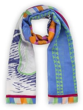 CODELLO Damen Schal aus softem Viskose-Mix mit „LA DOLCE VITA“-Print